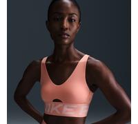 Bra imbottito a sostegno medio Nike Pro Indy Plunge - Donna - Arancione XS