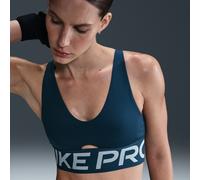 Bra imbottito a sostegno medio Nike Pro Indy Plunge - Donna - Blu M