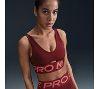 Bra imbottito a sostegno medio Nike Pro Indy Plunge - Donna - Rosso XL
