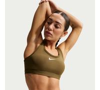 Bra imbottito Nike Swoosh a sostegno medio - Donna - Marrone L
