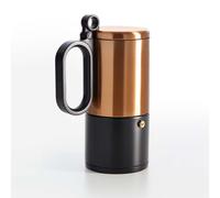 BRA Kaffe - Macchina Da Caffè in Acciaio Inox Da 12 Tazze, Nera E Rame, Adatta a Tutti I Tipi Di Fornelli E All'Induzione