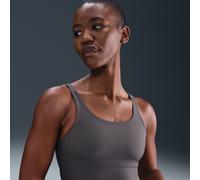 Bra Longline imbottito a sostegno leggero Nike Zenvy Rib - Donna - Grigio S