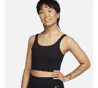 Bra Longline imbottito a sostegno leggero Nike Zenvy Rib - Donna - Nero XXL