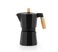 BRA Market | Caffettiera 12 tazze (610 ml), corpo in alluminio, manico e pomolo