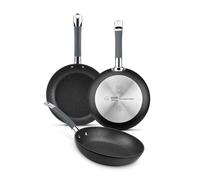 BRA Master | Padella 28 cm, alluminio forgiato, con manico in acciaio inox rivestito in silicone, resistente alla deformazione, adatta a tutti i piani cottura, induzione inclusa