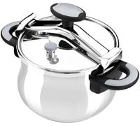 BRA - New Star, Pentola a pressione in acciaio inox 18/10, con coperchio a ponte, 6l
