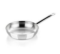 BRA A121612 Padella, Acciaio Inossidabile, Silver, 24 cm