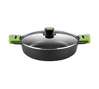 Casseruola BRA Prior in alluminio pressofuso basso con coperchio 32 cm