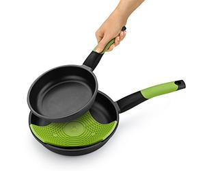 BRA Prior - Set di padelle in Alluminio pressofuso Antiaderente Set di 2 padelle Set de 2 sartenes Nero