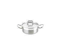 BRA, Casseruola professionale con manici e coperchio, in acciaio Inox 18/10, 16 cm
