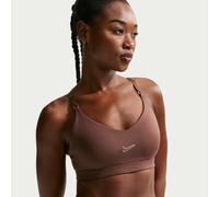 Bra regolabile a sostegno leggero con imbottitura Nike Indy - Donna - Marrone XL