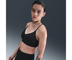 Bra regolabile stampato a sostegno leggero con imbottitura Nike Indy - Donna - Nero M