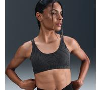 Bra stampato imbottito a sostegno leggero Nike Zenvy - Donna - Nero L