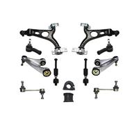 BRA436KW KIT BRACCI SOSPENSIONE ANTERIORI COMPLETO DI GOMMINI TESTINE E TIRANTI STERZO 147 156 GT (12 PEZZI) MARCA kW&HP