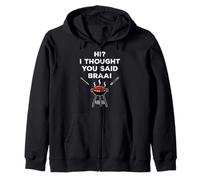 Braai On The Brain Joke South Africa Funny Felpa con Cappuccio
