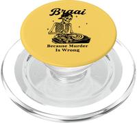 Braai perché l"omicidio è sbagliato scheletro alla griglia PopSockets PopGrip per MagSafe