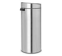 brabantia Touch Bin New - Pattumiera 30 L con Inserto in Plastica - Matt Steel Fingerprint Proof