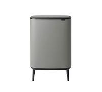 Brabantia Pattumiera Bo Touch Bin Hi, 60L, Acciaio opaco, a prova di impronte digitali