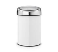 Brabantia 364488 3 L Rotondo Plastica Acciaio inossidabile Metallico Bianco