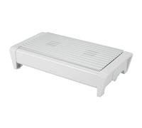 Brabantia 477164 Scaldavivande con Due Candele, Griglia in Alluminio, Bianco
