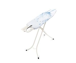 Brabantia - Asse da Stiro A - Per Ferro a Vapore - Regolabile in Altezza - Robusto a Quattro Gambe - Con la Mano Sinistra e Destra - Pieghevole - Cotton Flower - 110x30 cm