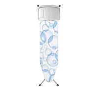 Brabantia - Asse da Stiro B - Per Caldaia a Vapore - Fodera PerfectFlow multistrato - Con supporto per caldaia a vapore in metallo extra large - Regolabile in altezza - Bubbles - 124x38 cm