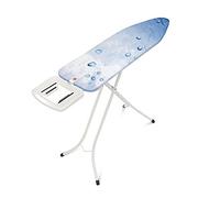 Brabantia - ASSE da Stiro B - per Ferro a Vapore - con portacaldaia Solid - Regolabile in Altezza - Robusto a Quattro Gambe - con la Mano Sinistra e Destra - Pieghevole - Ice Water - 124x38 cm