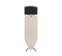 Brabantia Asse da stiro C, 124x45cm - Denim Grey | 100% Cotone Fairtrade | Asse da stiro stabile e grande | Pieghevole, altezza regolabile e solido poggiaferro | Certificato Fairtrade e C2C