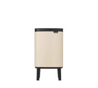Brabantia Bo Hi 4L Pattumiera con coperchio Soft Close, Secchio Spazzatura ideale per bagno, camera da letto e ufficio, Cestino con secchio interno rimovibile e maniglia - Soft Beige