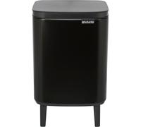 Brabantia Bo Waste Bin Hi Pattumiera 7L con Coperchio a Chiusura Ammortizzata, Secchio Interno Rimovibile e Maniglia per il Trasporto, ottimo per Bagno, Camera da Letto e Ufficio, Matt Black