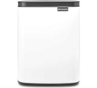 Brabantia Bo, pattumiera apertura manuale, acciaio, A.31.7 L.24.2 P. 20.7, capacità 7L -, colore Bianco - bianco acciaio 8710755222368