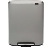 Brabantia Cesta per Panni Richiudibile - Compatta e Facile da Riporre - Piega Completamente - Grande Capacità - Rivestimento Impermeabile - Multifunzionale - Grey - 35 Litri