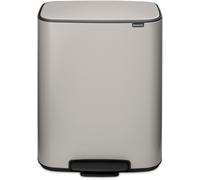brabantia Bo - Pattumiera a Pedale 60 Litri - Soft Grey