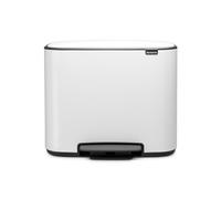 Pattumiera A Pedale Brabantia Bo -11 + 23 L - Bianco