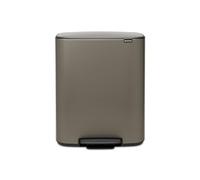 brabantia Bo - Pattumiera a Pedale 60 Litri - Platinum