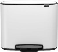 Brabantia - 121005 - Poubelle Bo Pedal Bin, 3 x 11 litres, Blanc -