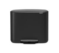 Brabantia Bo Pedal Bin Pattumiera A Pedale 11 + 23 Litri Nero Opaco 121227-Bra