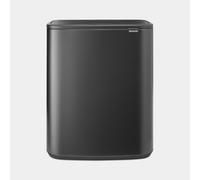 brabantia Bo Touch Bin - Pattumiera 2 x 30 L con 2 Inserti in Plastica - Confident Grey
