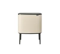 Brabantia Bo Touch Bin 36L - Pattumiera Grande per la Cucina - Apertura Soft-Touch - Cestino per Rifiuti con Secchio Interno Rimovibile - Sacchetti Inclusi - Soft Beige - 54 x 31 x 68 cm