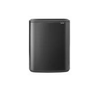 Brabantia Bo Touch Bin 60L | Pattumiera da cucina XXL Soft-Touch con secchio interno | Pattumiera salvaspazio a fondo piatto per la cucina | Soluzione elegante per i rifiuti | Confident Grey