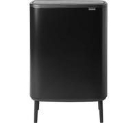 Brabantia Bo Touch Bin Hi Pattumiera, Metallo, Nero Opaco, 60 Litri