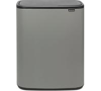 brabantia Bo Touch Bin - Pattumiera 2 x 30 L con 2 Inserti in Plastica - Mineral Concrete Grey