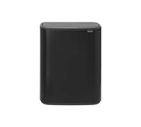 Brabantia Bo Touch Bin Pattumiera, Matt Black, 2 Scomparti Interni x 30 L | Capacità XXL, Spazzatura differenziata per cucina, Apertura Soft-Touch, Secchi interni rimovibili, Sacchetti inclusi (Code O)