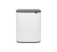 Brabantia Bo Touch Bin Pattumiera, Metallo, Bianco, 2 x 30 Litri