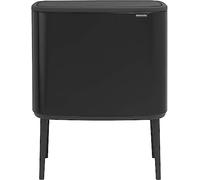 brabantia Bo Touch Bin - Pattumiera 3 x 11 L con 3 Inserti in Plastica - Matt Black