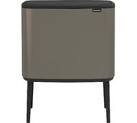 Brabantia Bo Touch Bin Pattumiera, Metallo, Platinum, 11 + 23 Litri