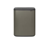 Brabantia Bo Touch Bin Pattumiera, Metallo, Platinum, 2 x 30 Litri