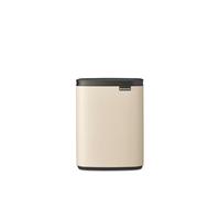 Brabantia - Bo Waste Bin 7L - Small & Stylish Rubbish Bin - Easy Open And Soft Closing Lid - Hygienic & Space Efficient - Wall Mountable - for Bathroom, Toilet, Home Office - Soft Beige