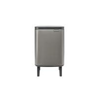 Brabantia Bo Waste Bin Hi Pattumiera 7L con Coperchio a Chiusura Ammortizzata, Secchio Interno Rimovibile e Maniglia per il Trasporto, ottimo per Bagno, Camera da Letto e Ufficio, Platinum