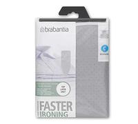 Brabantia Faster Ironing Fodera, Riflettente il Calore, con Spugna da 2 mm, 124x45 cm, Metallizzato